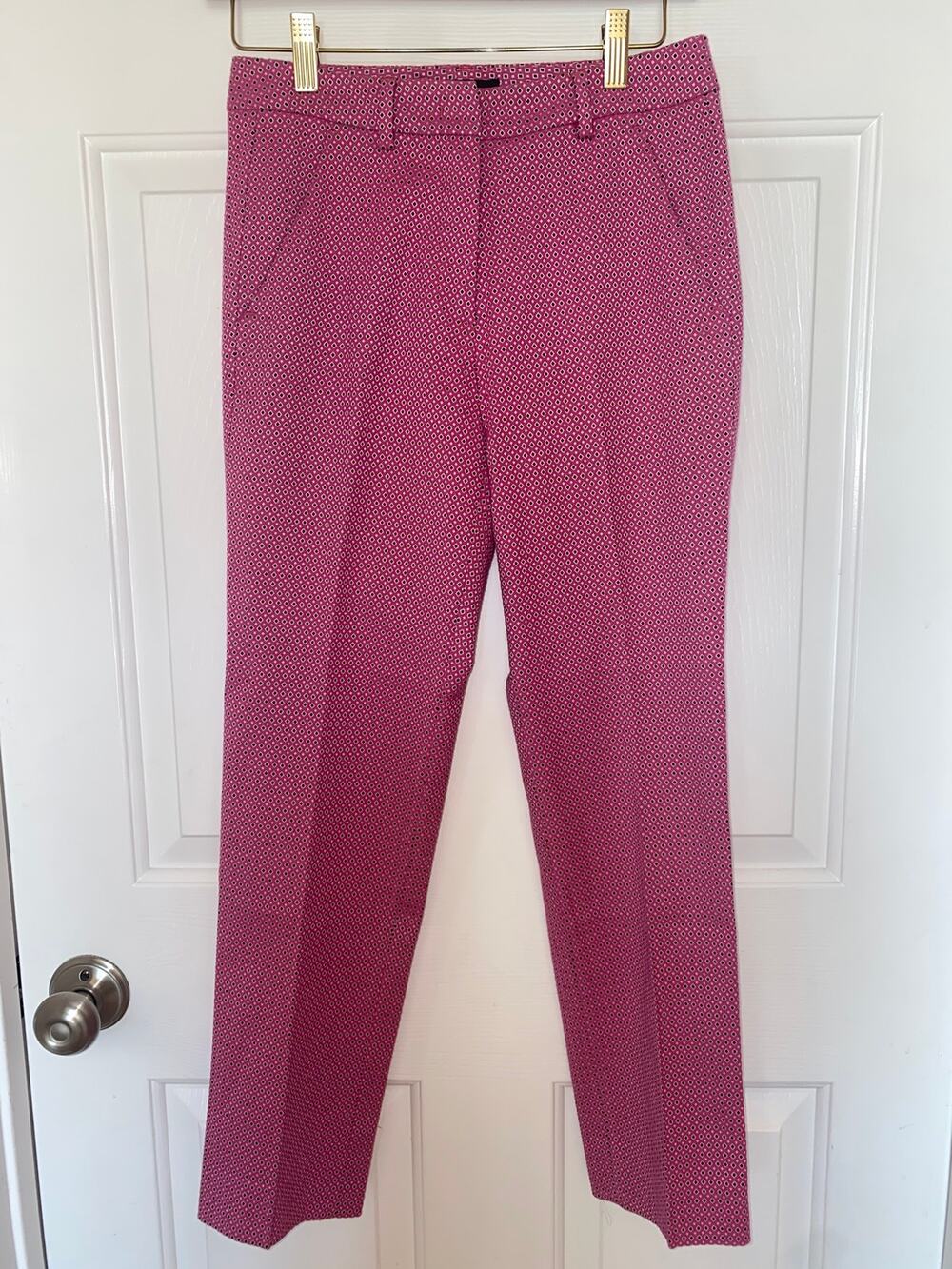 Max Mara Weekend Trousers Pants Slim Ankle Pink Diamond Size US 0